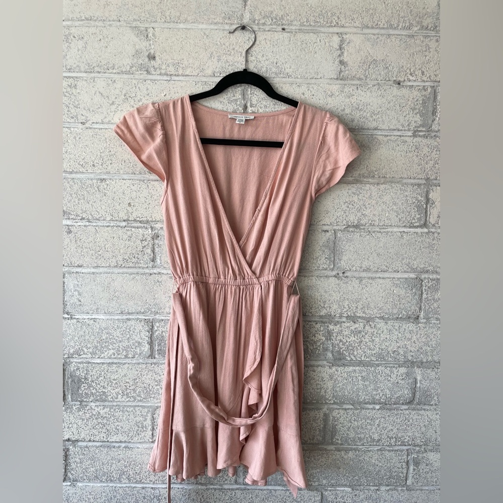 American Eagle Tie Waist Wrap Dress